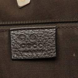 Pre Owned Gucci Beige/Brown GG Supreme Canvas and Leather Abbey D-Ring Tote