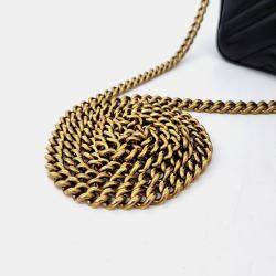 Gucci Black Leather GG Marmont Mini Bag