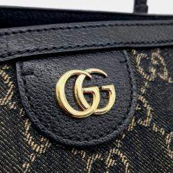 Gucci Black Canvas and Leather Ophidia GG shopper bag