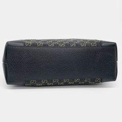 Gucci Black Canvas and Leather Ophidia GG shopper bag