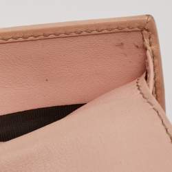 Gucci Beige/Pink GG Canvas and Leather Web Flap Continental Wallet