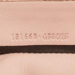 Gucci Beige/Pink GG Canvas and Leather Web Flap Continental Wallet