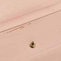 Gucci Beige/Pink GG Canvas and Leather Web Flap Continental Wallet