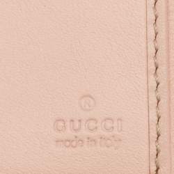 Gucci Beige/Pink GG Canvas and Leather Web Flap Continental Wallet
