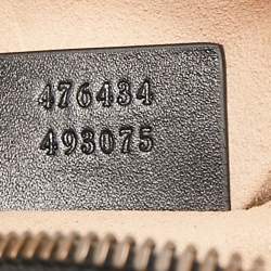 Pre Owned Gucci Black Matelassé Leather GG Marmont Belt Bag