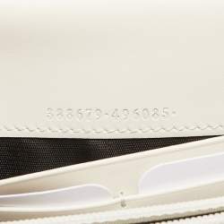 Gucci Off White Guccissima Leather Bow Continental Wallet