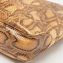 Gucci Tan Python Medium New Jackie Hobo