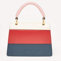 Pre Owned Gucci Multicolor Leather Small Queen Margaret Top Handle Bag