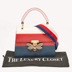 Pre Owned Gucci Multicolor Leather Small Queen Margaret Top Handle Bag
