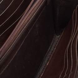 Gucci Dark Brown Guccissima Leather Interlocking G Continental Wallet