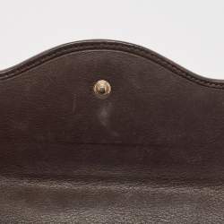 Gucci Dark Brown Guccissima Leather Interlocking G Continental Wallet