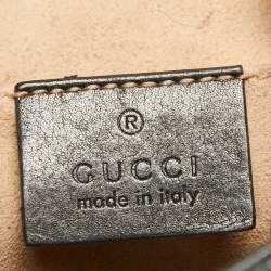 Gucci Black Matelassé Leather GG Marmont Drawstring Backpack