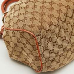 Gucci Beige/Brown GG Canvas and Leather Medium Sukey Tote