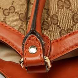 Gucci Beige/Brown GG Canvas and Leather Medium Sukey Tote