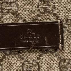Gucci Beige/Brown GG Supreme Canvas and Leather Diaper Messenger Bag