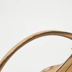 Pre Owned Gucci Beige GG Canvas and Leather Abbey D-Ring Shoulder Bag