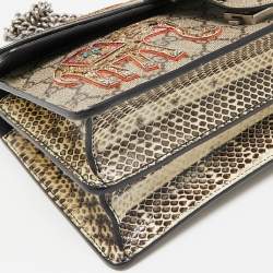 مملوكة مسبقًا حقيبة كتف غوتشي طباعة زهور سوبر ميني ديونيسوس سوبريم GG متعددة الألوان/ بيج