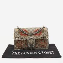 مملوكة مسبقًا حقيبة كتف غوتشي طباعة زهور سوبر ميني ديونيسوس سوبريم GG متعددة الألوان/ بيج