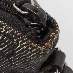 Gucci Black GG Denim and Leather Boat Pochette Bag
