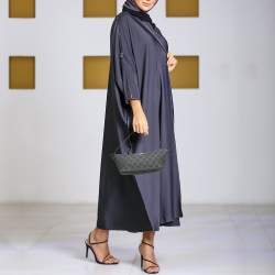 Gucci Black GG Denim and Leather Boat Pochette Bag
