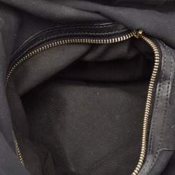 Pre Owned Gucci Black GG Canvas and Leather GG Marmont Medium Pelham Hobo