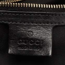 Pre Owned Gucci Black GG Canvas and Leather GG Marmont Medium Pelham Hobo