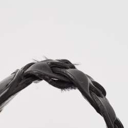 Pre Owned Gucci Black GG Canvas and Leather GG Marmont Medium Pelham Hobo