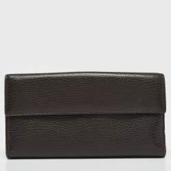 Gucci Brown Leather Signoria Continental Wallet