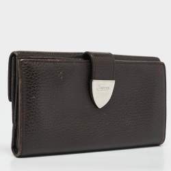 Gucci Brown Leather Signoria Continental Wallet