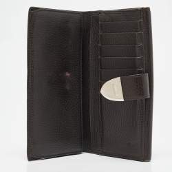 Gucci Brown Leather Signoria Continental Wallet