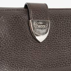 Gucci Brown Leather Signoria Continental Wallet