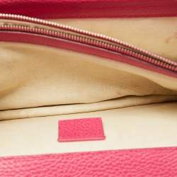 Pre Owned Gucci Pink Leather Small Guccify Pearl Embellished Dionysus Shoulder Bag