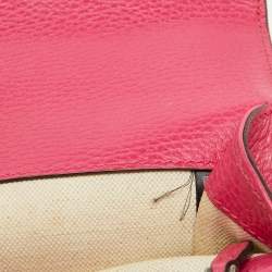 Pre Owned Gucci Pink Leather Small Guccify Pearl Embellished Dionysus Shoulder Bag