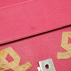 Pre Owned Gucci Pink Leather Small Guccify Pearl Embellished Dionysus Shoulder Bag