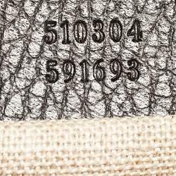 Pre Owned Gucci Black Leather Dollar Interlocking G Crossbody Bag