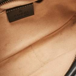Pre Owned Gucci Black Matelasse Leather Mini GG Marmont Shoulder Bag