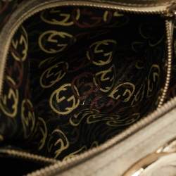 Gucci Gold Leather Britt Boston Bag