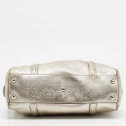 Gucci Gold Leather Britt Boston Bag