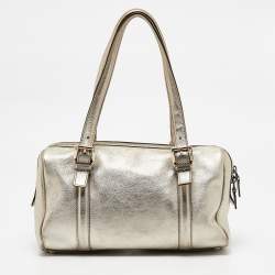 Gucci Gold Leather Britt Boston Bag