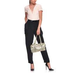 Gucci Gold Leather Britt Boston Bag