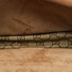 Pre Owned Gucci Beige GG Supreme Canvas and Suede Mini Dionysus Shoulder Bag
