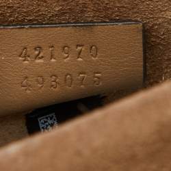 Pre Owned Gucci Beige GG Supreme Canvas and Suede Mini Dionysus Shoulder Bag