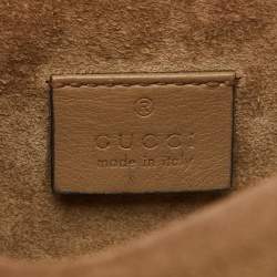 Pre Owned Gucci Beige GG Supreme Canvas and Suede Mini Dionysus Shoulder Bag