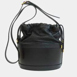 Pre Owned Gucci Leather Horsebit Bucket Shoulder Bag