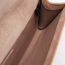 Pre Owned Gucci Beige Microguccissima Patent Leather Broadway Clutch