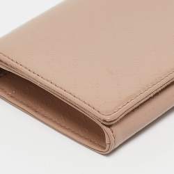 Pre Owned Gucci Beige Microguccissima Patent Leather Broadway Clutch