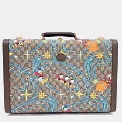 Gucci Brown GG Supreme X Disney Suitcase Bag