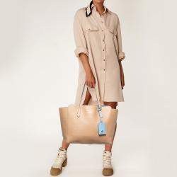 مملوكة مسبقًا Gucci Camelia/Mineral Blue Leather Medium Swing Tote