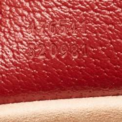 Gucci Red/Beige GG Supreme Canvas Small Queen Margaret Top Handle Bag