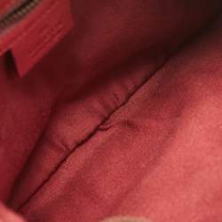 Pre Owned Gucci Dark Red Leather Blondie Logo Hobo